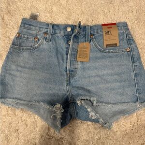 Levi's 501 NWT Blue High-Waisted Jean Shorts
